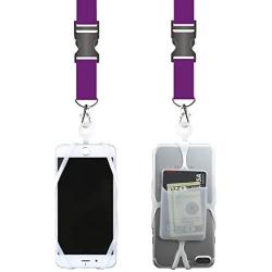 Gear Beast Universal Cell Phone Lanyard Compatible with iPhone, Galaxy & Most Smartphones Includes Phone Case Holder with Card Pocket,Soft Neck Strap with Breakaway Clasp & Detachable Convenience Clip