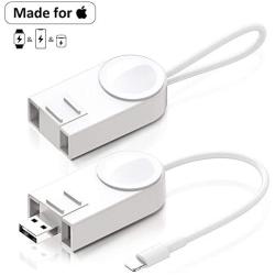 Wireless Charger 2 in 1 for iPhone/iWatch/Airpods Portable Adjustable Magnetic Cableless Compatible for AirPods/AirPods Pro/Apple Watch Series 5/4/3/2 & iPhone 11/11 Pro/XR/XS/XS Max/X/8/8 Plus/7