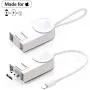 Wireless Charger 2 in 1 for iPhone/iWatch/Airpods Portable Adjustable Magnetic Cableless Compatible for AirPods/AirPods Pro/Apple Watch Series 5/4/3/2 & iPhone 11/11 Pro/XR/XS/XS Max/X/8/8 Plus/7