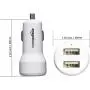 AmazonBasics Dual-Port USB Car Charger Adapter for Apple and Android Devices, 4.8 Amp, 24W, White AmazonBasics Dual-Port USB Car Charger Adapter for Apple and Android Devices, 4.8 Amp, 24W, White