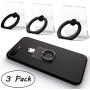 Attom Tech Transparent Phone Ring Holder Grip 360 Degree Free Rotation, Clear Cell Phone Finger Ring Kick-Stand for - for iPhone X 8 7 Plus 6S 6 5s 5 SE, Galaxy S9 S8 S7 S6 Edge, Note 8 5 4 2 (Black)