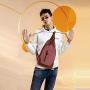 Canvas Sling Bag Small Crossbody Backpack Shoulder Casual Daypack Rucksack for Men Women Outdoor Cycling Hiking Travel