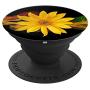 Cellphone Holder Pop Out Knob Floral Sunflower Design Black PopSockets Grip and Stand for Phones and Tablets