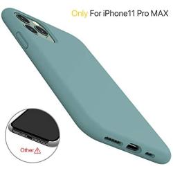 Miracase Liquid Silicone Case Compatible with iPhone 11 Pro Max 6.5 inch(2019), Gel Rubber Full Body Protection Shockproof Cover Case Drop Protection Case (Midnight Green)