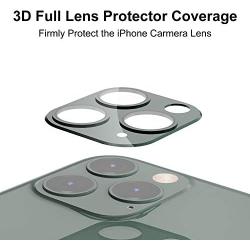 Camera Lens Protector for iPhone 11 Pro/Pro Max,Tempered Glass HD Camera Lens Screen Cover Case for iPhone 11 Pro/Pro Max,9H Hardness Anti-Scratch Camera Screen Protective Lens Film (Midnight Green)