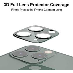 Camera Lens Protector for iPhone 11 Pro/Pro Max,Tempered Glass HD Camera Lens Screen Cover Case for iPhone 11 Pro/Pro Max,9H Hardness Anti-Scratch Camera Screen Protective Lens Film (Midnight Green)