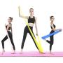 PURFUN 5 Pcs High Elastic Latex Yoga Strap Workout Fitness Resistance Band Home Gym Slimming Body Shaping Tool Stretch Exercises Belt for Back Arm Leg and Butt