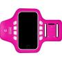 EDX Running Armband Phone Holder for Men & Women, with and Without LED, Compatible with iPhone and Galaxy Smartphones, LED Pink