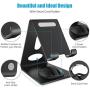 Phone Stand, WixGear Premium Phone Holder for iPhones, Android Smartphones & Mini Tablets –Sturdy Metal Phone Stand for Desk with Smart Cord Holder System