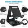 Phone Stand, WixGear Premium Phone Holder for iPhones, Android Smartphones & Mini Tablets –Sturdy Metal Phone Stand for Desk with Smart Cord Holder System