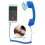 CM Vintage Retro Telephone Handset Cell Phone Receiver MIC Microphone for Cellphone Smartphone, 3.5 mm Socket (Blue)