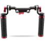 CAMVATE 15mm Rod & Soft Rubber Grip Shoulder Mount Rig with Rosette Standard Accessory for DSLR(Red,M6 Thread,31.8 mm)