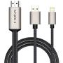 HDMI Cable for iPhone iPad - Compatiable with iPhone to TV HDMI Cable, 1080P Digital AV Adapter HDTV Cable for iPhone XR, X, 8, 7, 6, iPad Air, Mini, Pro, iPod Touch (Silver)