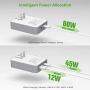 Nekmit USB C Travel Charger, Foldable Thin Flat 60W GaN Tech Dual Port Wall Charger with Power Delivery PD 3.0 for Laptops, MacBook Pro, iPad Pro, iPhone 11 Pro/Max/XS/XR/X, Pixel, Galaxy
