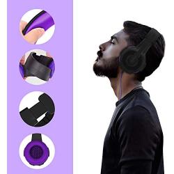 PS4 Gaming Headset Headphone for PC/Laptop/Xbox One with Microphone AH68 Purple