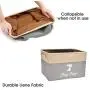 Morezi Canvas Pet Toy and Accessory Storage Bin, Basket Chest Organizer - Perfect for Organizing Pet Toys, Blankets, Leashes and Food