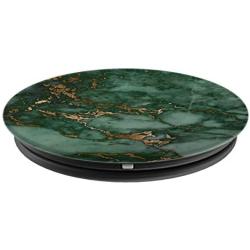 Elegant Dark Jewel Tone Forest Green & Copper Marble Pattern PopSockets Grip and Stand for Phones and Tablets