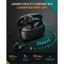 LASUNEY Waterproof 60H Cyclic Playtime True Wireless Earbuds for iPhone Android, Bluetooth 5.0 TWS Stereo Headphones with Charging Case, in-Ear Earphones Headset with Built in mic for Sport