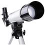 AW 50mm Kid Beginner Astronomical Refractor Telescope Refractive Spotting Scope Tripod Observation Astronomy Travel Camp