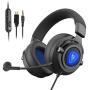 NUBWO N9PRO Gaming Headset, for PS4, Xbox One, Switch, Mac, PC, Computer, LED Light, with Detachable Microphone, with Surround Sound Quality 3.5mm Volume Control, Black