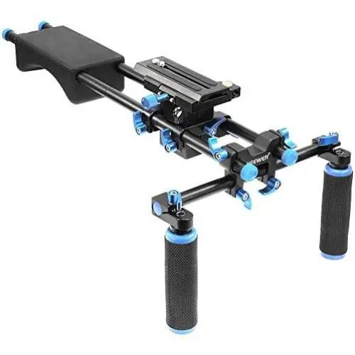 Neewer Portable FilmMaker System With Camera/Camcorder Mount Slider, Soft Rubber Shoulder Pad and Dual-hand Handgrip For All DSLR Video Cameras and DV Camcorders Neewer Portable FilmMaker System With Camera/Camcorder Mount Slider, Soft Rubber Shoulder Pad and Dual-hand Handgrip For All DSLR Video Cameras and DV Camcorders