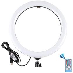 Selfie Ring Light with Tripod Stand with Phone Holder for, Live Stream,Self-Portrait Shooting (Black,1 X Fill Light +1 X Mobile Phone Clip +1 X Remote Control, 10.2)