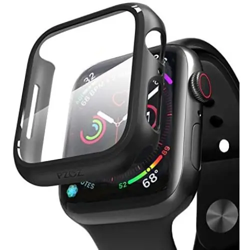 pzoz Compatible Apple Watch Series 5 / Series 4 Case with Screen Protector 44mm Accessories Slim Guard Thin Bumper Full Coverage Matte Hard Cover Defense Edge for Women Men New Gen GPS iWatch (Black) pzoz Compatible Apple Watch Series 5 / Series 4 Case with Screen Protector 44mm Accessories Slim Guard Thin Bumper Full Coverage Matte Hard Cover Defense Edge for Women Men New Gen GPS iWatch (Black)