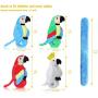 CREATIVE BONNIE Talking Parrot Plush Toy Repeats What You Say, Slap Bracelet Stuffed Animals for Kids, Interactive Mimicry Electronic Pet (Green)