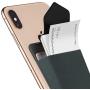 Sinjimoru Business Card Holder for Back of Phone, Reusable iPhone Stick on Wallet, Credit Card Holder for Smartphone. Sinji Pouch L-Flap, Grey