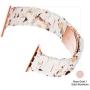 Light Apple Watch Band - Fashion Resin iWatch Band Bracelet Compatible with Copper Stainless Steel Buckle for Apple Watch Series 5 Series 4 Series 3 Series 2 Series1 (Nougat White, 38mm/40mm)