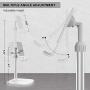 Cell Phone Stand,Phone Holder for Desk Adjustable Tablet Stand Compatible with iPhone and All Smartphone (White)