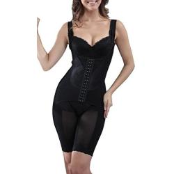 Supplim Womens Body Shaper Waist Cincher Underbust Corset Bodysuit Shapewear