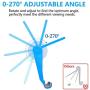 Listar Cell Phone Stand for Desk Foldable, Desk Phone Holder Stand for Office Kitchen Travel, Mobile Phone Stand for iPhone Stand Phone Dock Cradle Compatible with iPad Switch, All Smartphone (Blue)