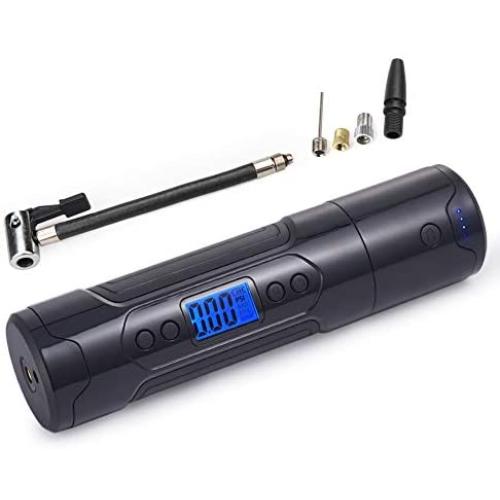 CARYWON Rechargeable Portable Air Compressor Mini Air Inflator Hand Held Tire Pump 1000mAh3 Battery with Digital LCD LED Light Lithium Battery 150PSI for Car Bicycle Tires