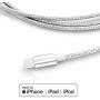 Apple MFi Certified USB C to Lightning Cable Made for iPhone X/XS/XR/XS Max / 8/8 Plus, Supports Power Delivery (for Use with Type C Chargers) 4FT (Silver)
