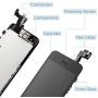 for iPhone SE Screen Replacement with Camera Black for A1662,A1723,A1724, Mobkitfp Compatible with iPhone 5SE Screen Replacement Digitizer LCD Touch Screen Display, Full Assembly with Repair Tools