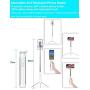 BGJOY Selfie Stick Tripod, Extendable Selfie Stick with Detachable Bluetooth Remote Shutter, Travel Video Tripod Stand Cell Phone Mount Holder and Fill Light Compatible with iPhone/Android (White)