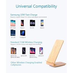 MUIFA Wireless Charger, Qi-Certified 10W Max Fast Charge Compatible iPhone 11/11 Pro/11 Pro Max/XS MAX/XR/XS/8Plus, Galaxy Note 10/Note 9/S10/S10 Plus/S10E/S9/S9 Plus Cellphone