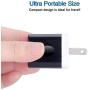 Phone Wall Plug, Charging Plug 2-Pack USB 5V/2.1A Wall Charger Adapter Plug Compatible for iPhone X/8/7, 7 Plus, 6, 6s, 5, 5S, iPad, iPod, Samsung S5 S6 S7 Edge, Google Pixel, HTC, LG, Nokia