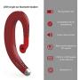 Ear-Hook Bluetooth Headphone,Wireless Non Ear Plug Single Ear Bluetooth Headset with Mic,Painless Wearing Bluetooth Earpiece 8-10 Hrs Playtime for Cell Phone(Red)