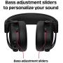 HyperX Cloud Alpha S - PC Gaming Headset, 7.1 Surround Sound, Adjustable Bass, Dual Chamber Drivers, Breathable Leatherette, Memory Foam, and Noise Cancelling Microphone - Blackout (HX-HSCAS-BK/WW)