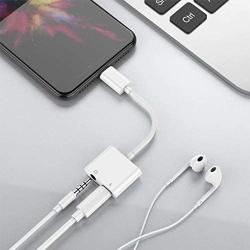 Headphone Adapter for iPhone Charger Jack AUX Audio 3.5 mm Jack Adapter for iPhone Adapter Compatible with iPhone 7/7 Plus/8/8P lus/11/X/XS/XSMAX Dongle Accessory Connector Compatible All iOS Systems