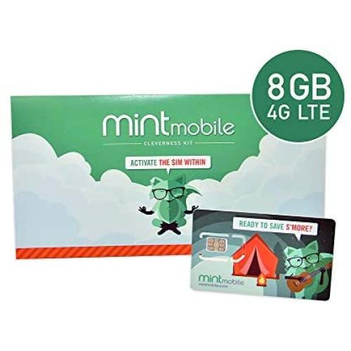 $20/Month Mint Mobile Wireless Plan | 8GB of 4G LTE Data + Unlimited Talk & Text for 3 Months (3-in-1 GSM SIM Card)