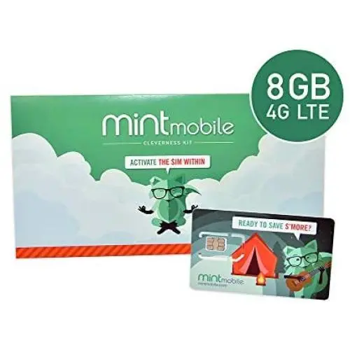 $20/Month Mint Mobile Wireless Plan | 8GB of 4G LTE Data + Unlimited Talk & Text for 3 Months (3-in-1 GSM SIM Card)