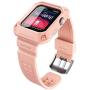 SUPCASE [Unicorn Beetle Pro] Case for Apple Watch 4 / Watch 5 [44mm], Rugged Protective Case with Strap Bands for Apple Watch Series 4 2018 / Series 5 2019 Edition (BBPink)