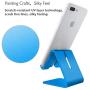 Rumfo Cell Phone Stand, Universal Portable Aluminum Desktop Charger Mount Holder Metal Charging Dock Cradle for Nintendo Switch iPhone Samsung Android Smartphones and Tablets (Blue)