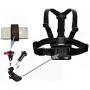 Action Camera Accessories Handlebar Head Chest Mount Strap Harness Adaptor with Cell Phone Clip for Sony Action Cam/XiaoMi YI 4K+4K,Lite/Gopro Hero/iPhone Xs Max XS XR 8+7+6+5 Any Cellphone Selfie Action Camera Accessories Handlebar Head Chest Mount Strap Harness Adaptor with Cell Phone Clip for Sony Action Cam/XiaoMi YI 4K+4K,Lite/Gopro Hero/iPhone Xs Max XS XR 8+7+6+5 Any Cellphone Selfie