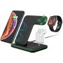 Wireless Charger 3 in 1 Charging Station for Airpods1/2/Pro iWatch 1/2/3/4 Qi Certified 15W Fast Wireless Charging Stand for iPhone X/Xs/Xs Max/8/8 Plus Samsung Galaxy S10 S9 S8 S7 Note9/8 and More