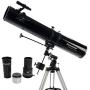 Celestron - PowerSeeker 114EQ Telescope - Manual German Equatorial Telescope for Beginners - Compact and Portable - BONUS Astronomy Software Package - 114mm Aperture