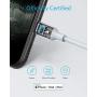 USB C to Lightning Cable (1 ft), Anker Powerline III MFi Certified Fast Charging Lightning Cable for iPhone 11/11 Pro / 11 Pro Max/X/XS/XR Max / 8 Plus/AirPods Pro, Supports Power Delivery (White)